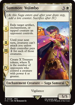 MTG magic 1x Summon Yojimbo SURGE FOIL (M/NM) Commander Final Fantasy - Image 1