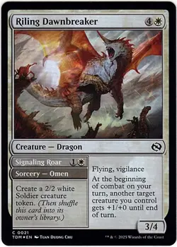 MTG Tarkir Dragonstorm Riling Dawnbreaker Foil (Common) - Image 2