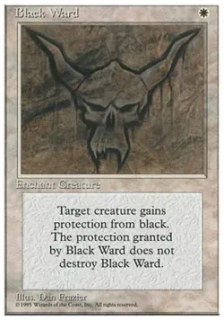 Black Ward - Medium Play MTG 4th Edition - Image 1