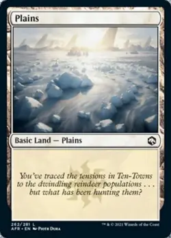 Plains (262) -Foil Light Play MTG Adventures in the Forgotten Realms - Image 1