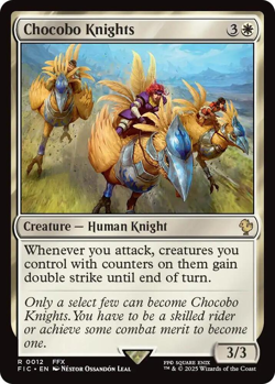MTG magic 1x Chocobo Knights SURGE FOIL (M/NM)Commander Final Fantasy - Image 1
