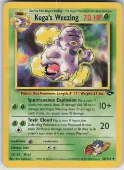 Pokemon TCG Koga's Weezing Uncommon Gym Challenge 050/132 - Image 1
