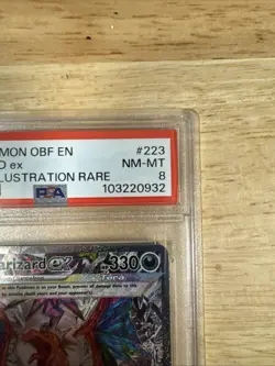 2023 Pokemon OBF EN-OBSIDIAN FLAMES CHARIZARD EX #223 SPECIAL ART RARE PSA 8 - Image 4