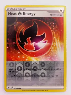 Heat Energy 174/189 2020 Darkness Ablaze Pokemon Card Reverse Holo Trainer - Nm - Image 1