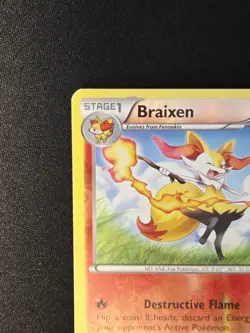 Braixen 12/124 Reverse Holo Stamped Pokemon League & Championship Promo 2016 TCG - Image 3