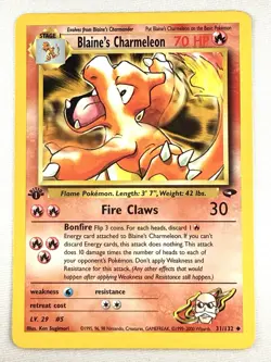 Pokemon TCG Blaine's Charmeleon 31/132 Gym Challenge 1st Edition Uncommon WOTC … - Image 1