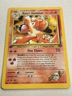 Pokemon TCG Blaine's Charmeleon 31/132 Gym Challenge 1st Edition Uncommon WOTC … - Image 4