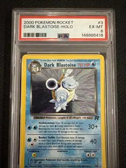 2000 POKEMON ROCKET #3 DARK BLASTOISE-HOLO GRADED PSA 6 - Image 4
