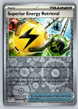 Superior Energy Retrieval 189/193 Paldea Evolved Pokemon Reverse Holo NM - Image 1