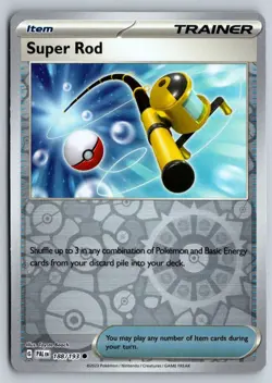 Super Rod 188/193 Common Paldea Evolved Pokemon Reverse Holo Near Mint - Image 1