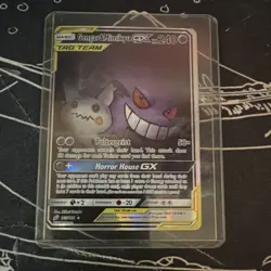 Pokemon Gengar & Mimikyu GX TAG TEAM Ultra Rare Holo 165/181 Sm-Team Up - Image 1