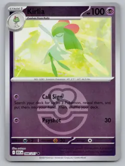 Kirlia (Love Ball) 088/217 Common ME: Ascended Heroes Pokemon Reverse Holo NM - Image 1