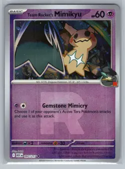 Team Rocket's Mimikyu 097/217 Ascended Heroes Pokemon Reverse Holo NM - Image 1