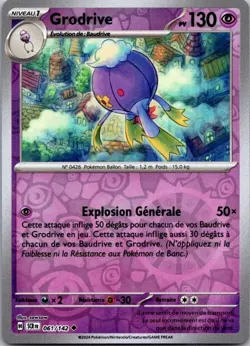 Carte Pokemon Grodrive 061/142 Reverse - 2024 - Image 1