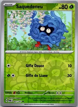 Carte Pokemon Saquedeneu 001/167 Reverse 2024 - Image 1