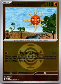 Carte Pokemon Solaroc 106/217 Reverse 2026 - Image 1