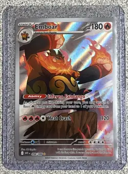 Emboar 098/086 Illustration Rare White Flare Pokemon TCG - Image 1