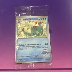 Pokemon Illustration Contest 2024 Feraligatr Promo Pack Sealed - Image 1