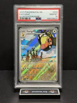 2023 Pokemon Pal En-Paldea Evolved Illustration Rare Farigiraf #228 PSA 10 - Image 1
