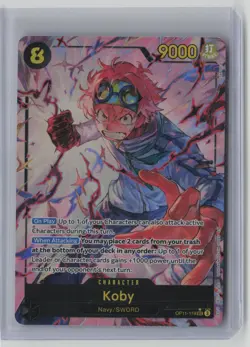 Koby (119) (Alternate Art) OP11-119 One Piece A Fist of Divine Speed NM - Image 1