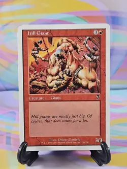 Magic the Gathering MTG Seventh Edition 2001 Card | Hill Giant 196/350 - Image 1
