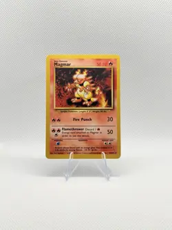 Magmar 36/102 Base Set Pokemon Card LP Vintage 1999 WOTC - Image 1