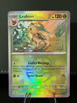 Lefeon Masterball Reverse Holo 005/141 Prismatic Evolutions Pokemon Card - Image 1