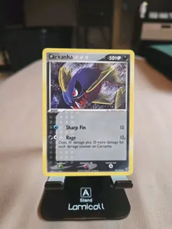Carvanha 56/107 Deoxys Regular Vintage 2005 Pokemon Trading Card Classic Set - Image 1