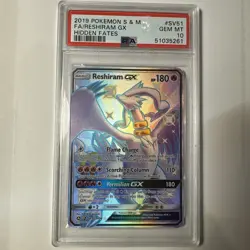 Pokemon TCG Reshiram GX Full Art Holo Card SV51/SV94 PSA 10 - Image 1