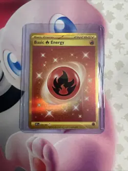 Pokemon TCG Basic Fire Energy Holo Card Sv03: Obsidian Flames 230/197 - Image 1