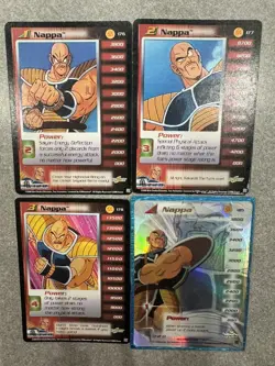 DBZ CCG Rare Nappa Card LOT + Nappa Foil Dragon Ball Score Z TCG Nappa Set - Image 1