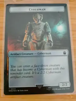 MTG Human 0006 Cyberman 0024 FOIL Double Sided Token Doctor Who M/NM Free UK P&P - Image 2