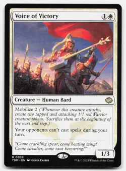 Voice of Victory 33 Rare Tarkir: Dragonstorm Magic: The Gathering Near Mint - Image 1