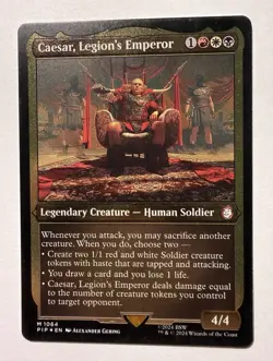 1x - Caesar, Legion's Emperor - THICK STOCK - Display Commander - Fallout MTG - Image 1