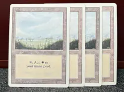 Vintage 1994 Revised Edition 3ED 4x {{{ Plains }}} #293~w/Trees~L@@K - Image 1