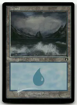 Island (442) (Retro Frame) #442 (Foil) (NM) Commander Masters CMM Magic MTG - Image 1