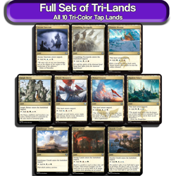 MTG Tri Lands Full Set of All 10 TriLands Commander EDH [Magic Starter Pack] - Image 1