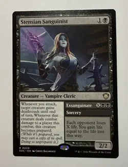 Stensian Sanguinist MTG R 29 Commander: Secrets of Strixhaven SOC NM - Image 1