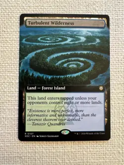 MTG Secrets of Strixhaven Turbulent Wilderness Extended Art Magic R0107 NM - Image 1