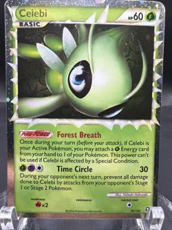 2010 Pokemon Triumphant Celebi Prime Hole Rare Lp Nm Clean PSA - Image 1