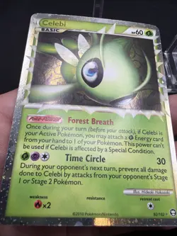 2010 Pokemon Triumphant Celebi Prime Hole Rare Lp Nm Clean PSA - Image 2