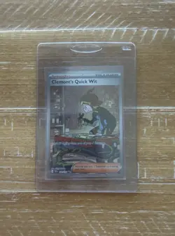 Pokemon Surging Sparks 243/191 Clement’s Quick Wit Special Illustration Rare-NM - Image 1