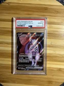 Pokemon TCG Team Rockets Mewtwo EX 213/182 Destined Rivals PSA GEM MINT 10 - Image 1