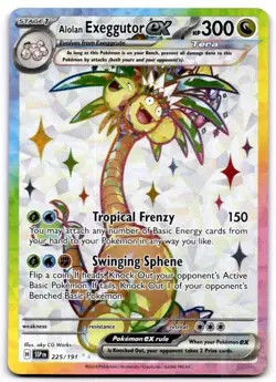 Alolan Exeggutor ex 225/191 Ultra Rare Surging Sparks Pokemon Near Mint - Image 1