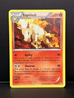 Rapidash 15/83 Generations Set 20th Anniversary Pokemon Card Non Holo Rare - LP - Image 1