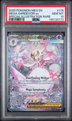 2025 POKEMON MEG EN-MEGA EVOLUTION #178 MEGA GARDEVOIR EX PSA 10 - Image 1