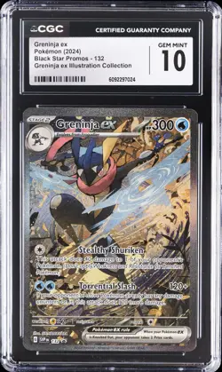 2024 POKEMON BLACK STAR PROMOS #132 GRENINJA EX CGC 10 GEM MINT - Image 1