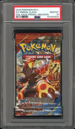 2015 Pokemon Int'l XY Primal Clash Groudon PSA 10 Sealed Booster Pack GEM MINT! - Image 1
