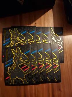 10x UNUSED SINGLE Pokemon Crown Zenith Lucario ETB Deck Sleeves - Image 1