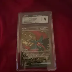 CGC 9 Roaring Moon ex 218/187 Terastal Fest ex SAR Holo Japanese 2024 - Image 1